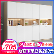 Office filing cabinet wooden office bookcase with lock storage data office cabinet with door floor cabinet assembly