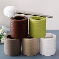 Solson creative handmade toilet brush holder set Toilet cleaning ceramic seat long handle free hole washing toilet brush