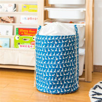 Cartoon style childrens toy clothing storage bucket Fabric folding large-capacity bundle mouth dust bucket