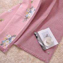 South Korea Imported Milk Suede Bed Cover Double-sided Dual-use single piece Winter pure cotton nude sleeping South Korean bed cover Two sides laid sheets