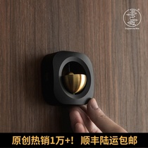 Dopamine suction type wind chimes Half moon boat Japanese handmade refrigerator home copper bell clang door creative housewarming gift