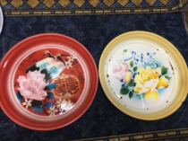 Enamel plate crane double happiness youth beauty second-hand thrift nostalgic collection film and television props