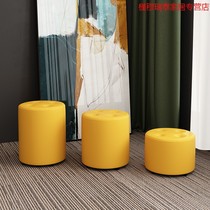 Small stool Domestic footrest stool door Bedroom Stool Simple sofa stool Short stool PU Round pier Waterproof Round Stool