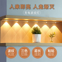 Body induction lamp with charging wireless intelligent corrugated lamp Xuan Cabinet Wine Cabinet Wine Cabinet Shoes Cabinet free of wiring Led lamp strips