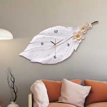 Relief modern light luxury wall decoration feather ins Wind home wall decoration pendant wall decoration wall clock art