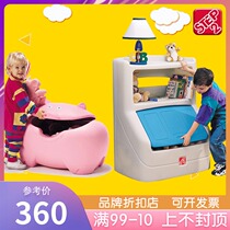 American step2 childrens toy storage box finishing storage cabinet kindergarten locker plastic extra-large bookshelf
