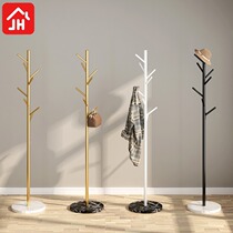 Simple modern bedroom floor-to-ceiling coat rack clothes shelf Nordic living room marble metal hanger clothes rack