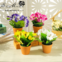 Creative ornaments Pansy bonsai (including pots) artificial flowers Artificial silk flowers Artificial plant potted plants