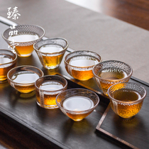 Japanese-style glass teacup Handmade tea set Small cup Heat-resistant master cup Flower tea cup Wine cup Smell fragrant tea cup