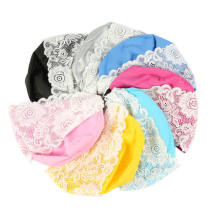 South Koreas new swimming cap womens long and short hair adult waterproof women do not pull the head spa plus size PU lace swimming cap