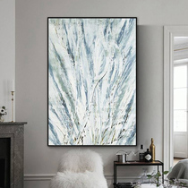 Pure hand-painted oil painting white lavender landscape decoration painting modern living room corridor aisle restaurant background wall hanging painting