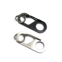 Outdoor stainless steel mountaineering buckle portable 8-character buckle quick hook key chain Quick release adhesive hook 6-character chain key ring