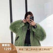 CC fur simple and neat fashion sense imported fox fur coat temperament young short fur coat female