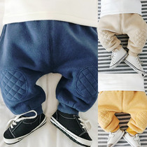 Mens baby plus velvet big butt pants cotton pants womens baby mens winter trousers winter big pp pants baby pants baby pants