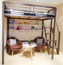 Bed under bed for adult provincial iron elevated bed single bed 1 2 1 5 m up and down iron bed