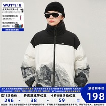 (WUT official store) 2020AW artists co-branded snow mountain full of cotton clothes National Tide brand couple coat