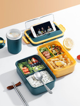 Japanese office worker lunch box female separation lunch box large capacity single layer microwave heating student portable with lunch box