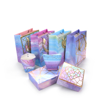 Baking packaging New Dream series bronzing gradient Starry Sky Ladder box flip box tote bag dessert gift box
