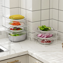 Yushijia kitchen preparation storage artifact multifunctional countertop multi-layer hot pot side dish vegetable storage shelf