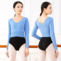 Autumn and winter ballet modern dance practice suit female adult knitwear body suit top