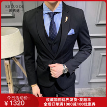 Kulod leisure professional black suit jacket men Korean trend handsome mens suit wedding groom dress wedding