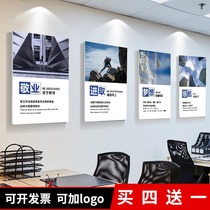 Company decorative painting office inspirational slogan conference room inspirational background wall workshop corridor corporate culture hanging painting