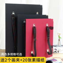 Drawing board sketch sketching picture clip folding portable multi-function waterproof shoulder back sketching board 8K open beginner Children 4K sketches art students special outdoor painting set