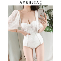 Swimsuit female summer 2021 New Korean ins Wind sexy belly slim body shaping fairy fan hot spring swimsuit