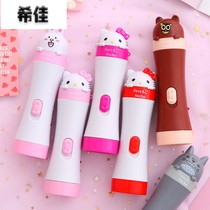 Childrens led flashlight small female cute charging portable portable strong light super bright home cartoon multi-function