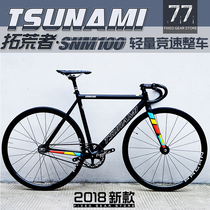 Tsunami dead fly bike Mens and womens pioneer climber 4130 aluminum alloy muscle racing Gray student 77