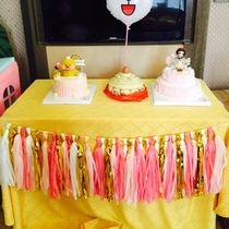 Paper tassel flower ribbon birthday party wedding room decoration festival celebration arrangement photo background