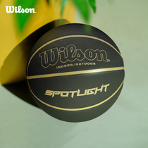 Wilson Black Gold Resistant PU Indoor Outdoor Universal Match Training Standard Adult 7 Basketball Gift