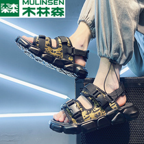 Wood Linson Sandals Sandals Men 2022 New Outwear Driving Cool Slippers Summer Non-slip Sport Roman Beach Shoes