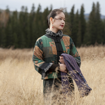 (dong zang) mo shang hua kai shirt to the original Silk xiang yun sha spell Rabbit Fur Coat female short padded jacket