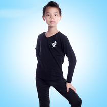 Satsai Wei Childrens Male Style Spring Long Sleeves Dance Practice Costume dress Latin dance blouses body dance Practice Merit