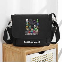 Skew Satchel Single Shoulder Bag Boys School Bag My World Sand Box Backpack Fashion Trends Personality Casual Male students