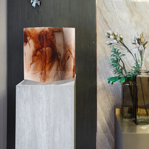 Imitation Han jade buried wood square pendulum pieces GRP sculpture foyer Restaurant-like room for home decorations Soft