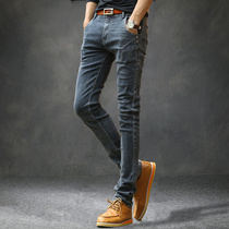 Rich Bird Summer Jeans Mens Slim Small Feet Korean Trend Casual Versatile Stretch Tide Brand Mens Long Pants