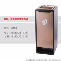 New hotel lobby vertical stainless steel shopping mall electric ladder corridor trash can with ashtray love pie Black