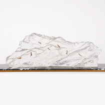 Villa ornaments rockery leaf sculpture resin living room porch desktop decoration home soft decoration transparent art