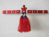 Harness Carriage accessories Bridle head flower bridle head forehead hanging spike Horse forehead Red English horse head ornament handmade