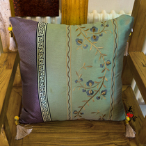 New three-dimensional embroidered back cushion resting on the pillow turmeric colour by wrapping with pillow sofa cushions tea green car leaning on the bag waist pillow