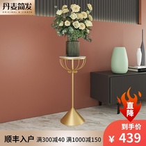 Denmark JIANFA floor-to-ceiling green dill flower pot rack living room Nordic simple shelf Marble flower rack indoor ornaments