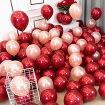 Balloon Macaron decoration Wedding wedding supplies decoration wedding scene Wedding room Emerald Ruby red balloon
