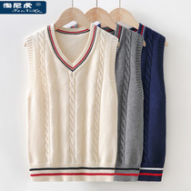 Boys knit vest autumn and winter childrens sweaters waistcoat cotton boys plus velvet padded padded pinches