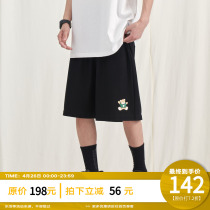 PCLP Cartoon Little Bear Shorts Male National Tide Card Trend 100 Hitch Loose Casual Sports 50% Pants