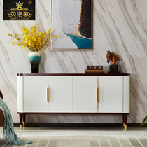 Beloge neoclassical sideboard restaurant Tea cabinet Hong Kong-style white porch cabinet Nordic light luxury wall locker