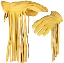 Ultra Personality US Imported Motorcycle Knight Tassel Gloves Deer Leather Tassel Warm Yellow Harley Gloves G11TF