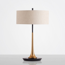 Modern simple black gold table lamp bedside living room study designer model room household lamp