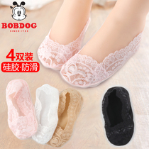 Childrens boat Socks summer thin girls lace princess socks spring summer shallow cotton socks female baby invisible socks